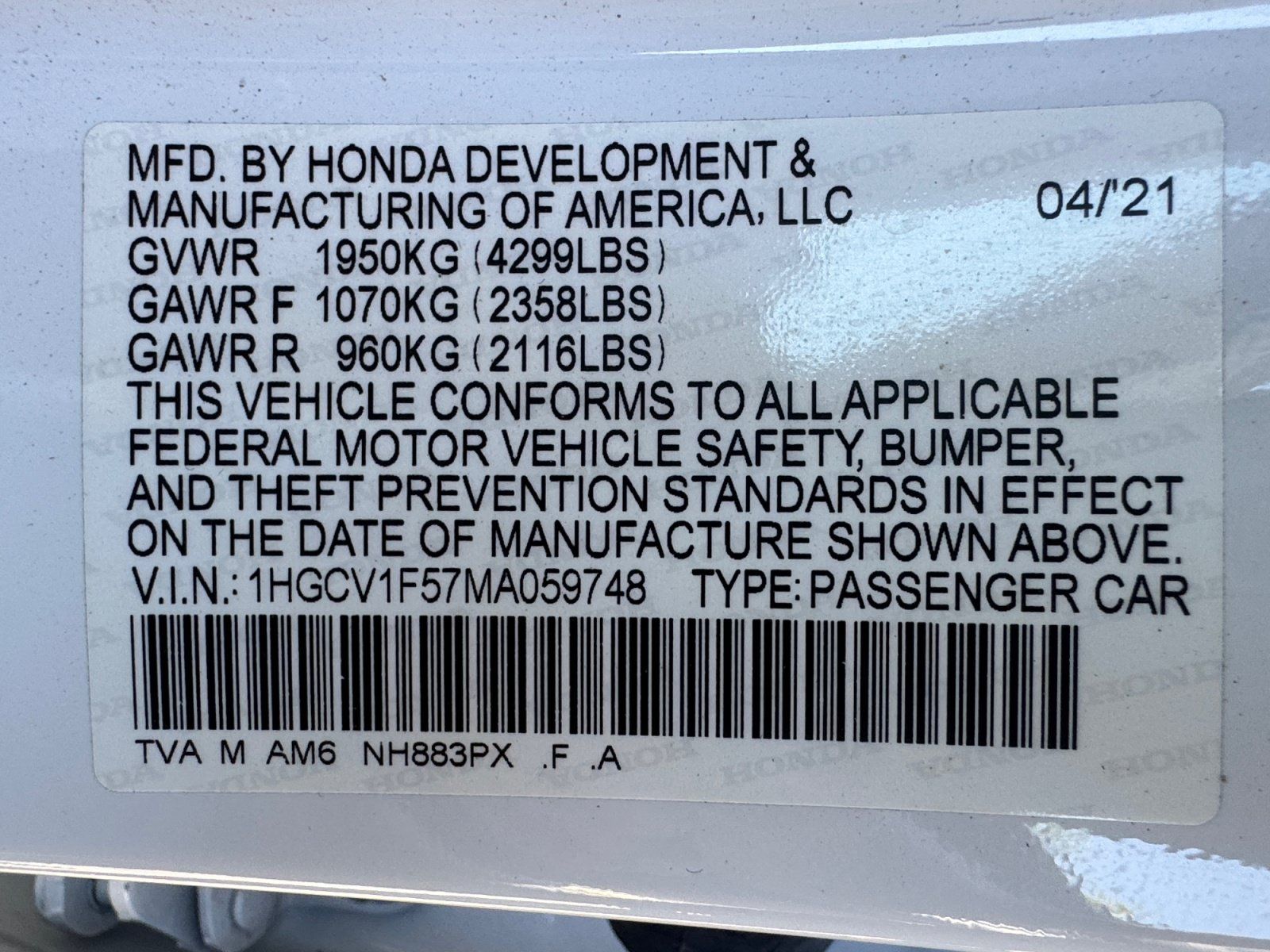 Used 2021 Honda Accord EX-L image 16