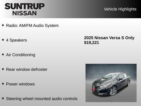 Used 2025 Nissan Versa S w/ S Plus Package FWD image 8