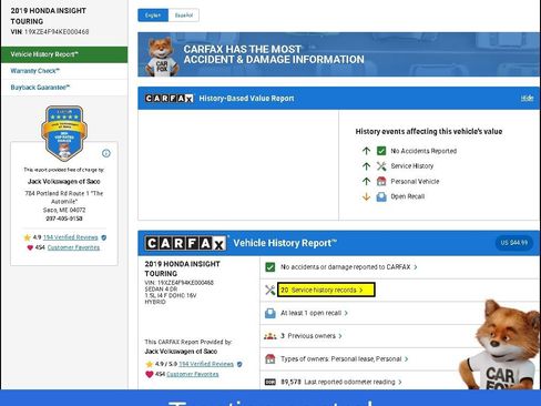 Used 2019 Honda Insight Touring image 11