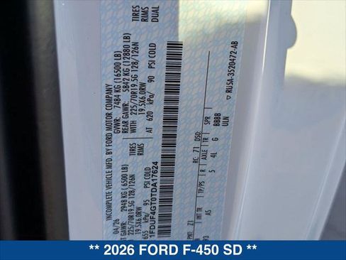 New 2026 Ford F450 XL RWD image 18