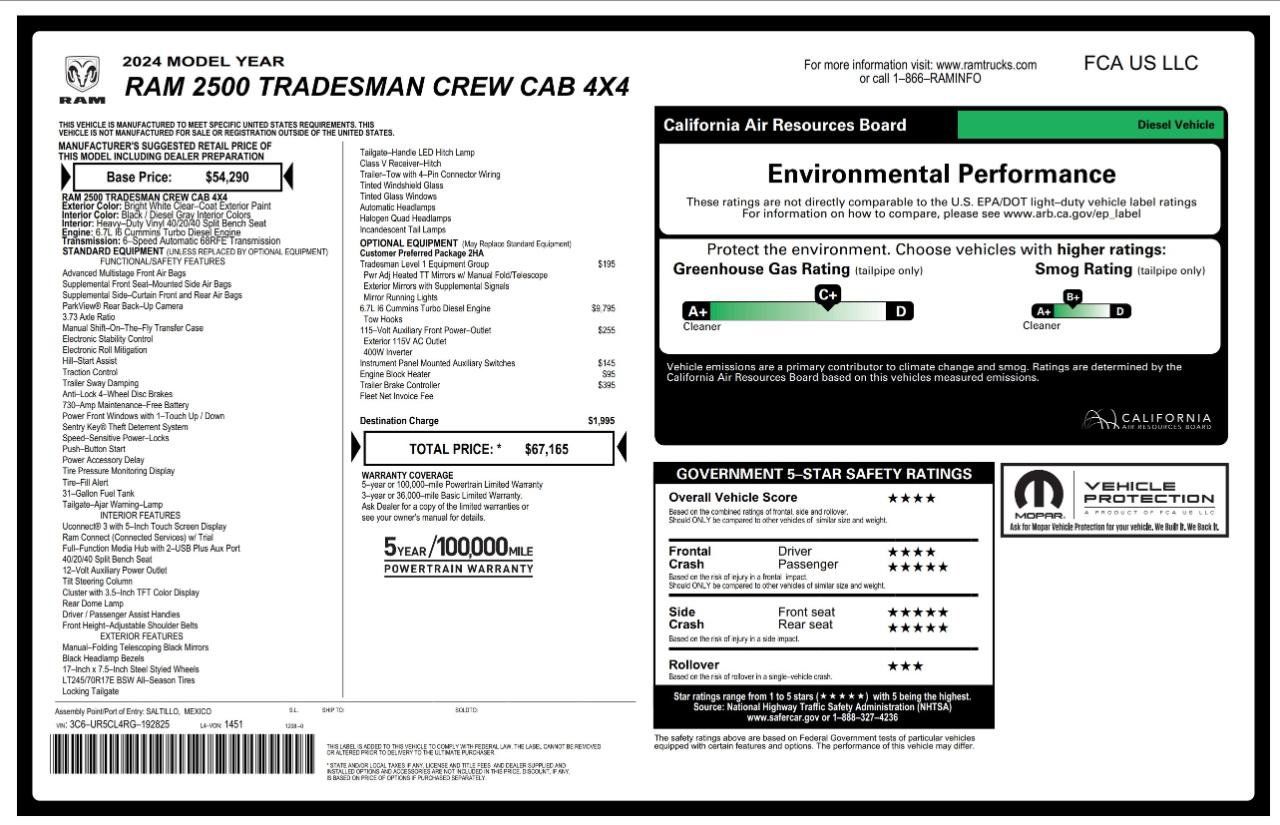 Used 2024 RAM 2500 Tradesman AWD/4WD image 3