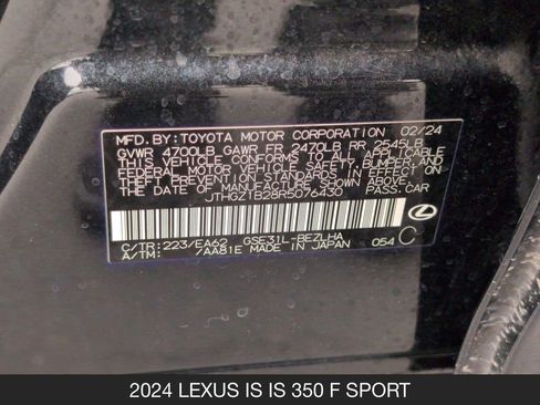 Used 2024 Lexus IS 350 F Sport w/ Navigation Package RWD image 26
