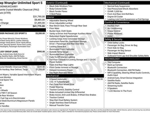 Used 2020 Jeep Wrangler Unlimited Sport S AWD/4WD image 11