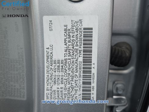 Certified 2024 Honda Accord EX image 14