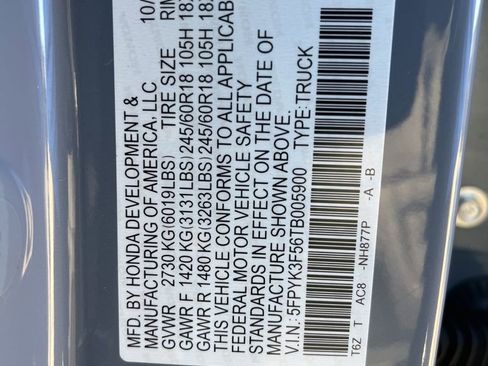 New 2026 Honda Ridgeline RTL image 5