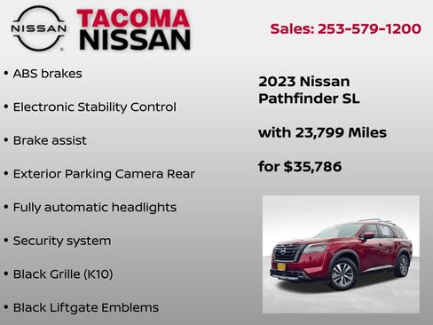 Used 2023 Nissan Pathfinder SL w/ Black Appearance Package AWD/4WD image 18