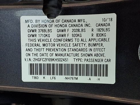 Certified 2019 Honda Civic LX image 26