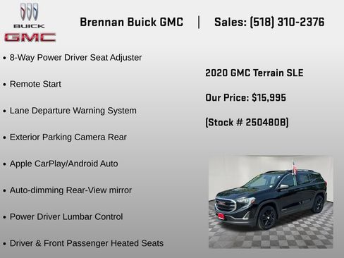 Certified 2020 GMC Terrain SLE w/ Driver Convenience Package AWD/4WD image 12
