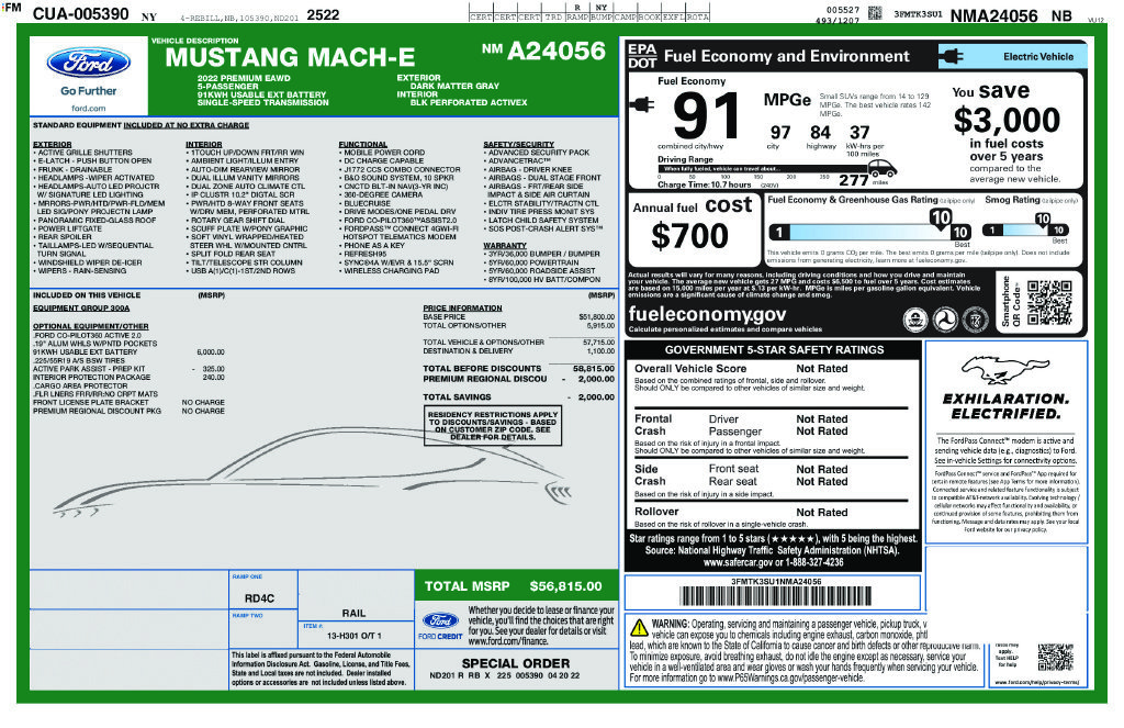 Used 2022 Ford Mustang Mach-E Premium AWD/4WD image 18