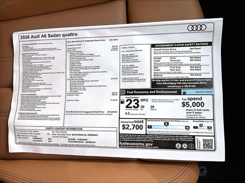 New 2026 Audi A6 Premium Plus image 14