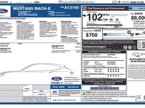 Certified 2024 Ford Mustang Mach-E Premium RWD image 14