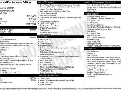 Used 2020 Hyundai Elantra Value Edition w/ Cargo Package (C1)