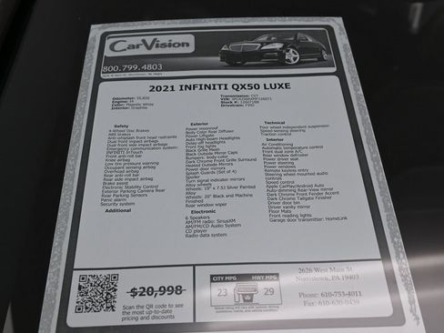 Used 2021 INFINITI QX50 Luxe w/ Appearance Package image 36