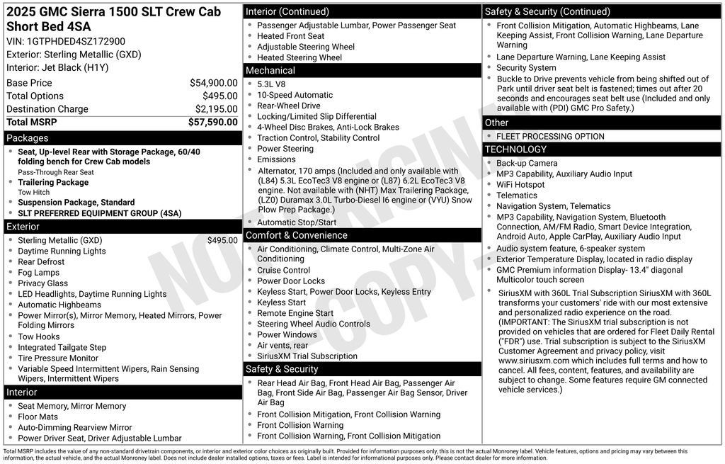 Used 2025 GMC Sierra 1500 SLT RWD image 6