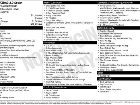 Used 2022 MAZDA MAZDA3 Sedan image 15