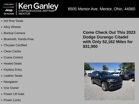 Certified 2023 Dodge Durango Citadel AWD/4WD image 5