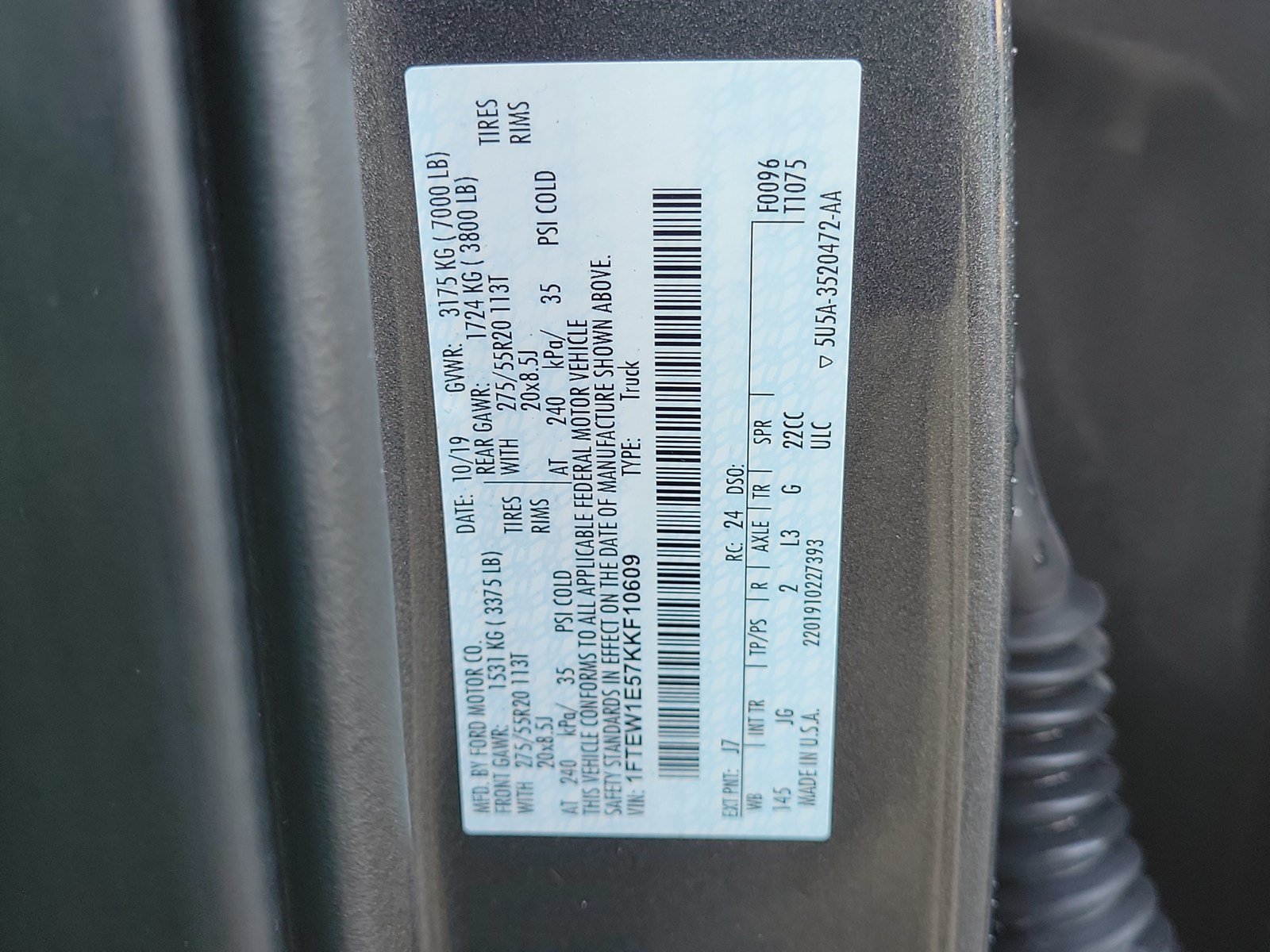 Used 2019 Ford F150 XL w/ Equipment Group 101A Mid AWD/4WD image 31