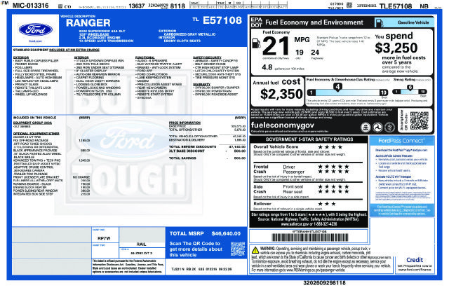 New 2026 Ford Ranger XLT AWD/4WD image 23