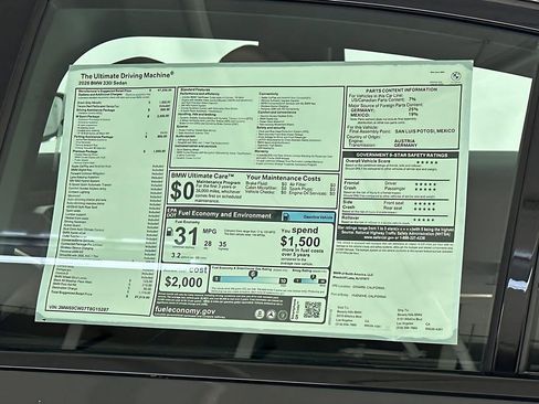 New 2026 BMW 330i Sedan w/ M Sport Package image 29