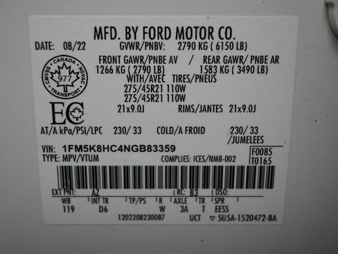 Used 2022 Ford Explorer Platinum AWD/4WD image 9