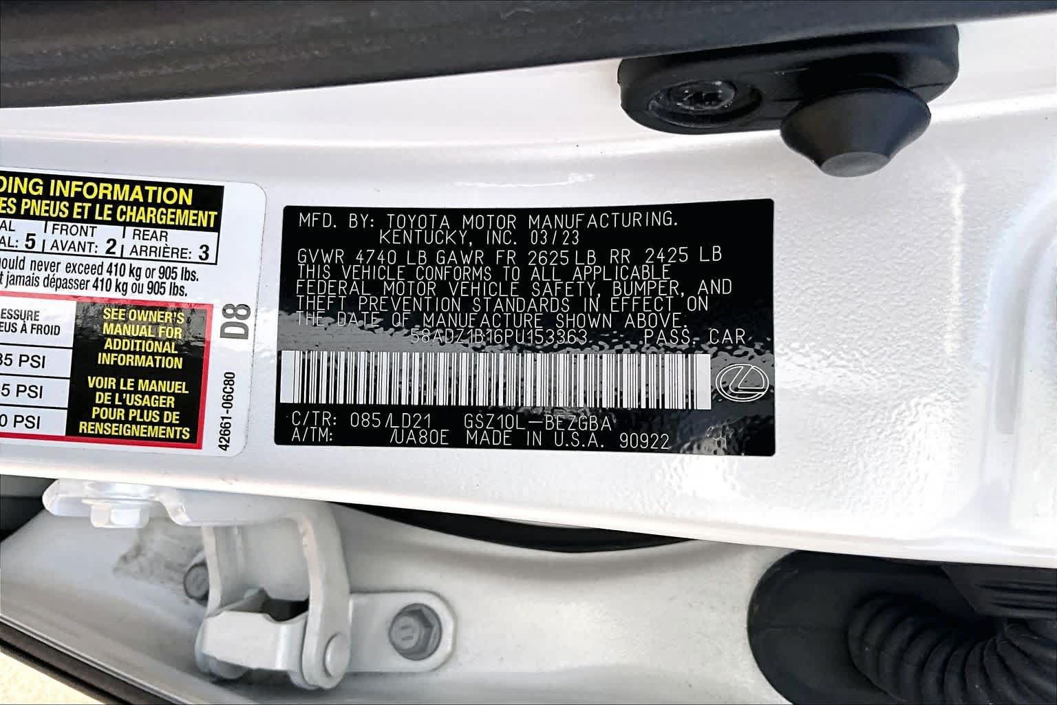 Used 2023 Lexus ES 350 w/ Premium Package FWD image 34