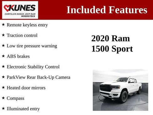 Used 2020 RAM 1500 Sport w/ Alpine Leather & Sound Group AWD/4WD image 3