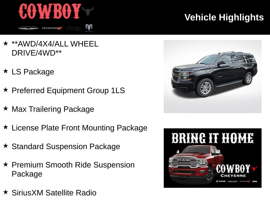 Used 2017 Chevrolet Tahoe LS w/ Max Trailering Package AWD/4WD image 2