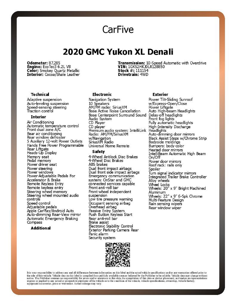 Used 2020 GMC Yukon XL Denali AWD/4WD image 31