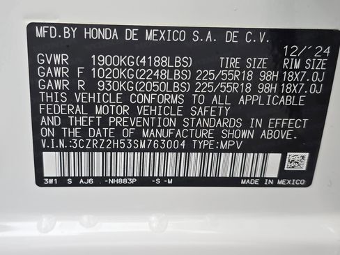 Certified 2025 Honda HR-V Sport image 34