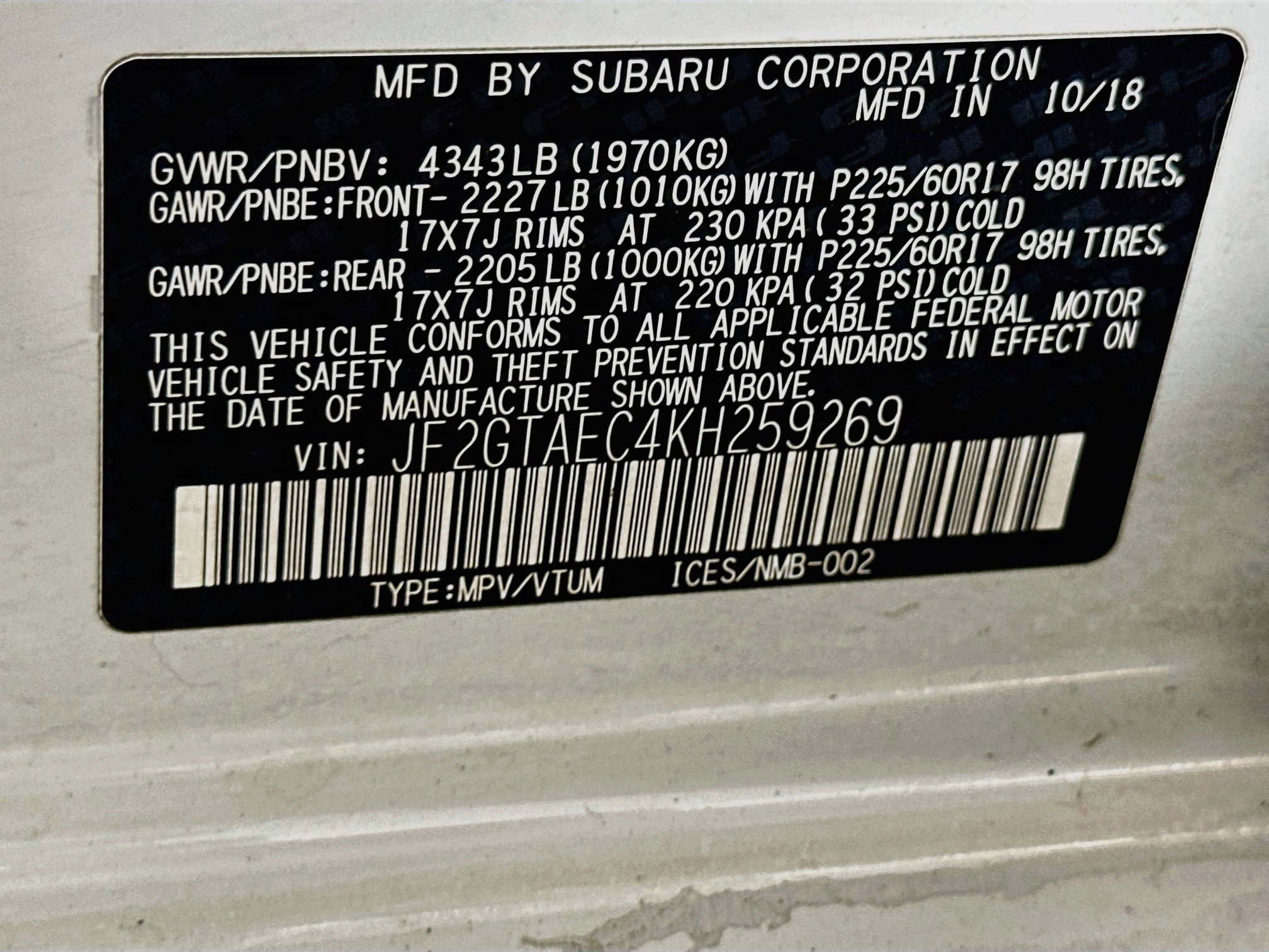 Used 2019 Subaru Crosstrek 2.0i Premium AWD/4WD image 12
