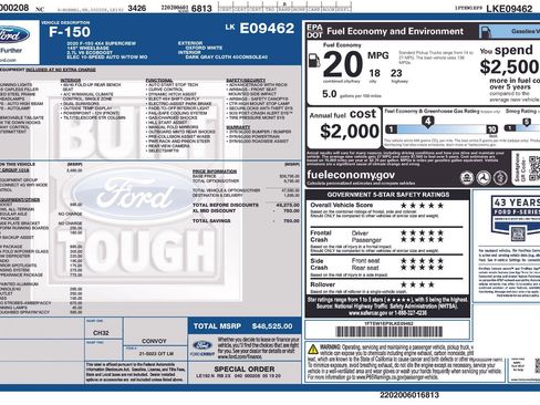 Used 2020 Ford F150 XL w/ Equipment Group 101A Mid AWD/4WD image 2