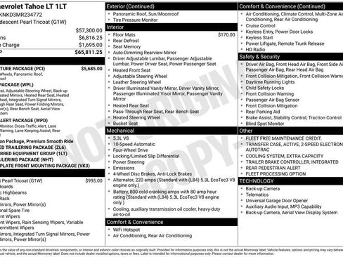 Used 2021 Chevrolet Tahoe LT w/ LT Signature Package AWD/4WD image 3