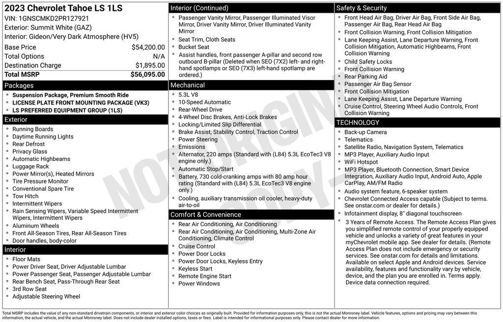 Used 2023 Chevrolet Tahoe LS RWD image 4