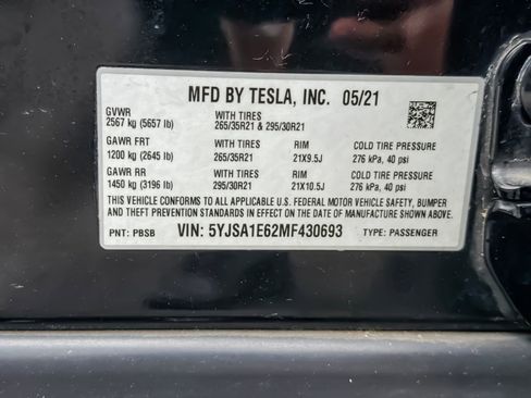 Used 2021 Tesla Model S Plaid AWD/4WD image 28