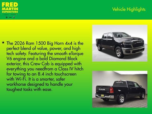 New 2026 RAM 1500 4x4 Crew Cab image 7