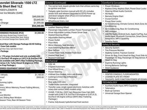 Used 2020 Chevrolet Silverado 1500 LTZ w/ LTZ Convenience Package image 39