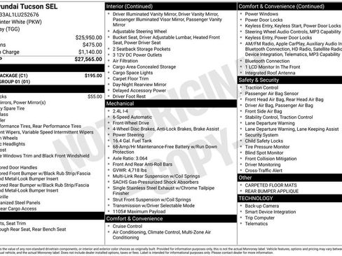 Used 2020 Hyundai Tucson SEL w/ Cargo Package FWD image 6