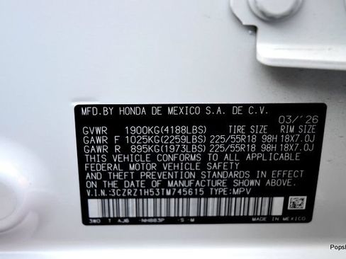Certified 2026 Honda HR-V Sport image 20