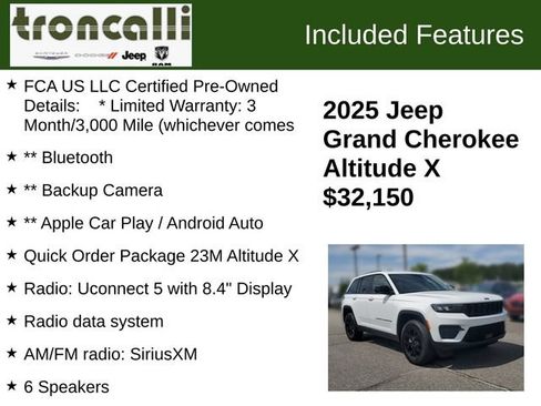Certified 2025 Jeep Grand Cherokee Altitude RWD image 5