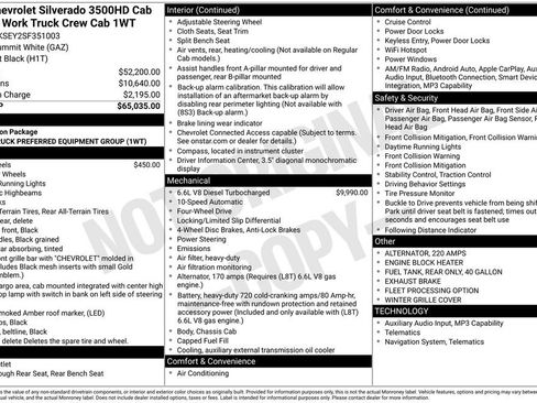 Used 2025 Chevrolet Silverado 3500 W/T AWD/4WD image 3