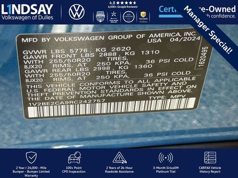 Certified 2024 Volkswagen Atlas Cross Sport SEL image 26