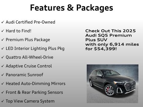 Used 2025 Audi SQ5 Premium Plus w/ Premium Plus Package AWD/4WD image 4