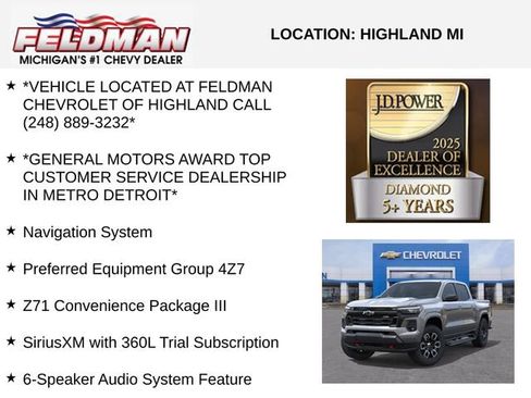 New 2026 Chevrolet Colorado Z71 w/ Z71 Convenience Package 2 AWD/4WD image 3