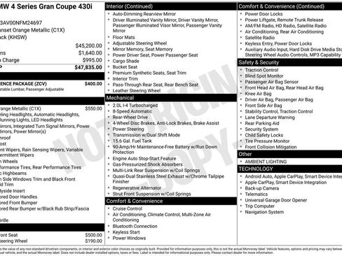 Used 2022 BMW 430i Gran Coupe w/ Convenience Package image 17