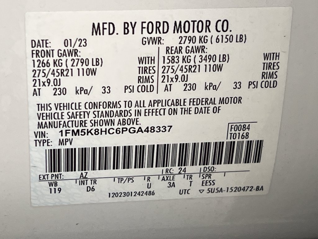 Used 2023 Ford Explorer Platinum w/ Technology Package AWD/4WD image 85