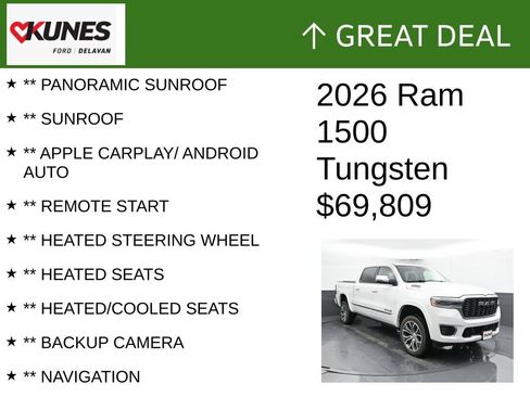 Used 2026 RAM 1500 Tungsten w/ Bed Utility Group AWD/4WD image 2
