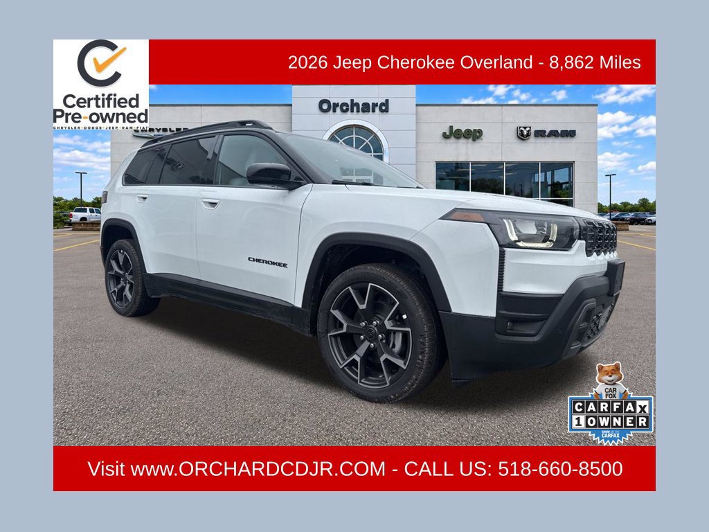 Used 2026 Jeep Cherokee Overland w/ Trailer Tow Group AWD/4WD 360° Tour
