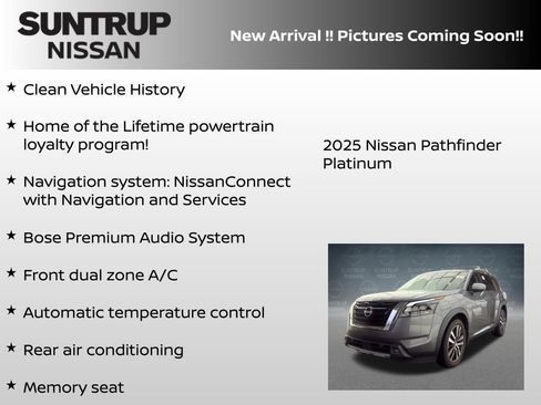 Certified 2025 Nissan Pathfinder Platinum w/ Cargo Package AWD/4WD image 6