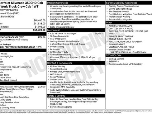 Used 2024 Chevrolet Silverado 3500 W/T w/ WT Convenience Package RWD image 3
