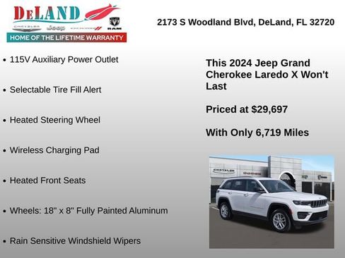 Used 2024 Jeep Grand Cherokee Laredo X w/ Luxury Tech Group I AWD/4WD image 24